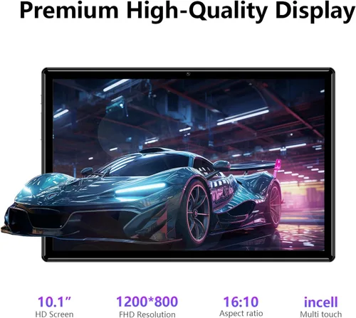 Vista 4 de Tabletas Android 2024, nueva tableta desbloqueada Octa-Core Android 13 con ranura para tarjeta SIM, 128 GB ROM+4 GB RAM, cámara de 10 pulgadas, 5