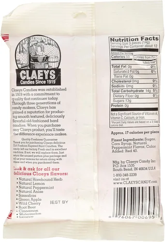 Vista 2 de Claey's, Old Fashioned Hard Candy Peppermint, 6 Ounce Bag