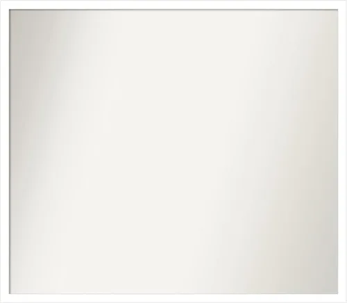 Vista 293 de Amanti Art Espejo de baño blanco para sobre el fregadero, 22 x 45 pulgadas, espejo de tocador rectangular blanco Lucie, marco de madera moderno