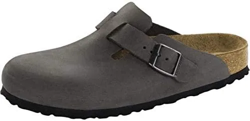 Vista 2 de Birkenstock Zuecos ''Boston'' de cuero en hierro 35.0 EU N, Iron