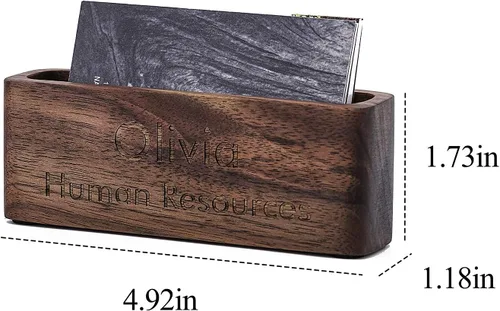 Vista 3 de Tarjetero de madera personalizado personalizado para tarjetas de presentación de tarjetas de presentación de tarjetas de presentación Soporte