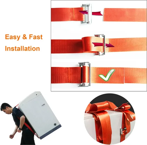 Vista 7 de Correas de hombro para muebles, Correa de hombro de una persona para levantar y mover con asas ajustables para arnés para mover muebles