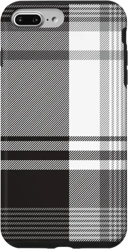 Vista 12 de Black White Grey Plaid Winter Fall Halloween Pattern Design Case for iPhone 17