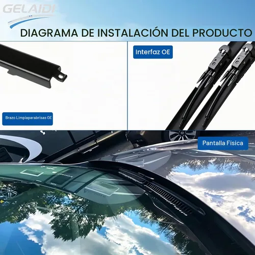Vista 8 de Limpiaparabrisas para Tesla Model X con lavado integrado, limpiaparabrisas de silicona Tesla para todas las estaciones, accesorios