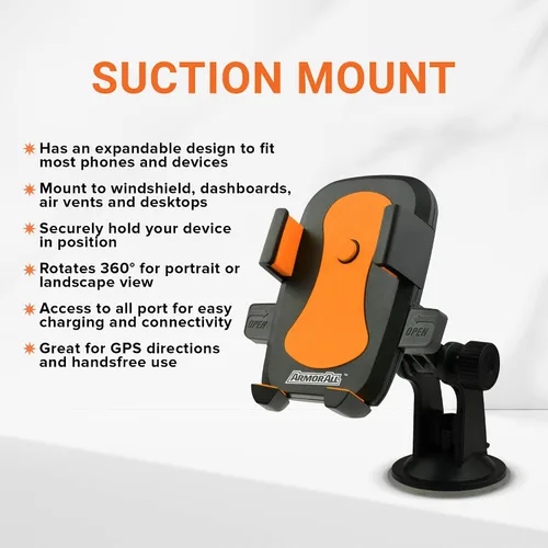 Vista 7 de Armor All AMK3-0117-BLK soporte universal para teléfono