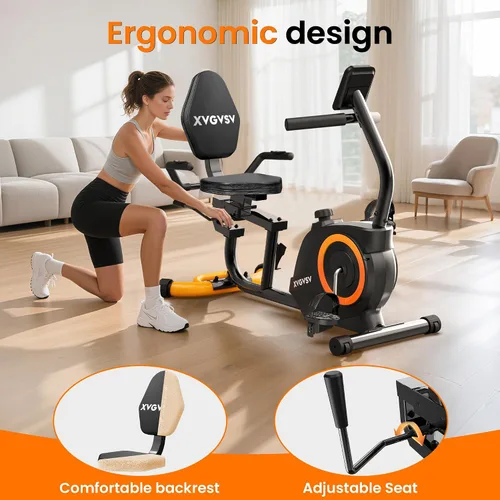 Vista 2 de Recumbent Exercise Bike for Home, Recumbent Stationary Bikes for Seniors