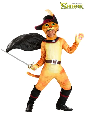 Vista 5 de Disfraz de Gato con Botas de Shrek para Niños Multicolor