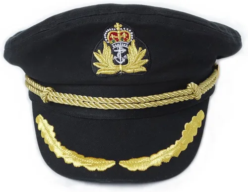 Vista 2 de Ibeauti Gorra unisex ajustable para adultos, disfraz de capitán Almirante, gorra de marinero para cosplay