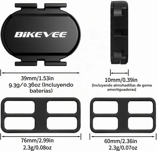 Vista 6 de Wireless Bike Computer GPS Bundle, Speedometer & Odometer, Cadence Sensor, Auto Backlight & Auto Stop, IPX7 Waterproof, 2.6" LCD Display