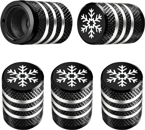 Vista 13 de Tapones para vástago de válvula de neumático, paquete de 5, tapa de aire de neumático N2, metal nitrógeno con forro de plástico, resistente a