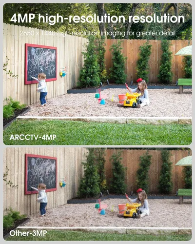 Vista 5 de ARCCTV Cámaras de seguridad al aire libre inalámbricas de 4MP alimentadas