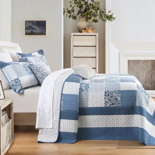 Vista 3 de Colcha tamaño Queen extragrande de 102 x 120 pulgadas, colcha floral extragrande