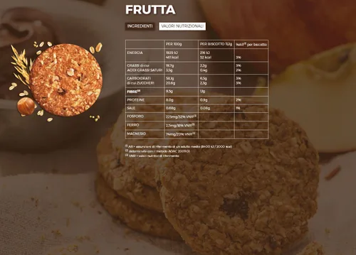 Vista 6 de Mulino Bianco: "Gran Cereale Frutta" ("Galletas de cereales de frutas"), galletas altas en fibras, paquetes de 17.63 onzas (17.64 oz) (paquete de 2)