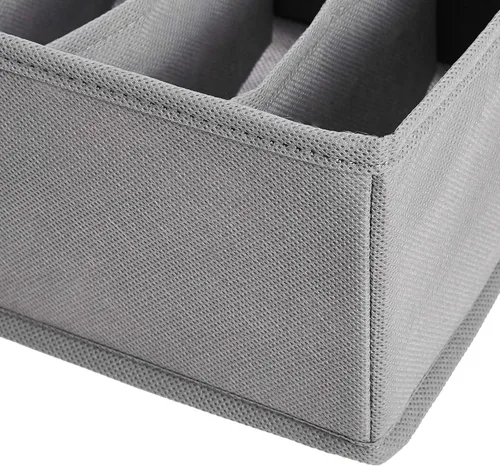 Vista 4 de Amazon Basics Organizador de cajones profundos para ropa, cajas de almacenamiento plegables para calcetines, ropa interior y artículos de bebé