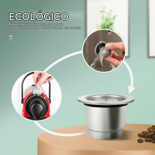 Vista 5 de LIHONG - Cápsulas de café reutilizables de acero inoxidable, cápsulas de café reutilizables, cápsulas de espresso reutilizables compatibles