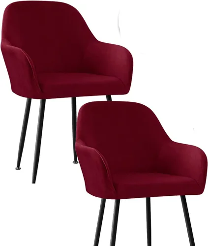 Vista 50 de Fundas protectoras de terciopelo elástico para sillas de comedor con brazos y respaldo curvado pequeño, juego de 6/4/2 para cocina, oficina, hogar
