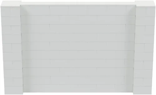 Vista 183 de EverBlock Kit de pared de 5 x 4 pies Bloques de construcción modulares Sistema de pared para edificios, pantallas y estructuras Divisor