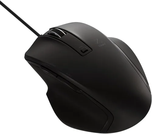 Vista 8 de ナカバヤシ(Nakabayashi) Digio2 Z8345 Ultimate Shape Wired Mouse, 5 Buttons, Blue LED, Medium, Blue