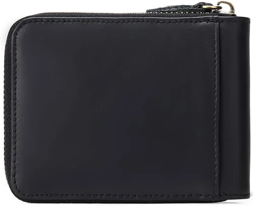 Vista 6 de Carteras GOIACII para hombres de cuero genuino con bolsillo frontal RFID con cierre de cremallera Bifold con tarjetero RFID, Zip Around, Bifold