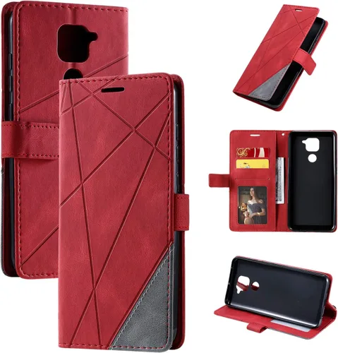 Vista 6 de Funda para Xiaomi Redmi Note 9 Caso,Funda para Xiaomi Redmi Note 9 M2003J15SG M2003J15SS / Redmi 10X 4G M2004J7AC M2003J15SC Funda Flip PU Funda