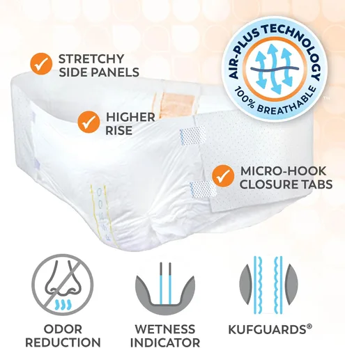 Vista 3 de Tranquility Bariatric - Pañales para adultos desechables 3XL con núcleo Mat de durazno para piel seca, control de olores y máxima comodidad
