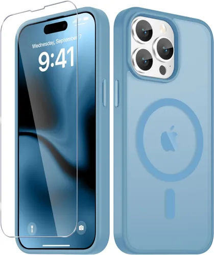 Vista 291 de Funda para Google Pixel 10 Pro XL, cubierta magnética mate, color negro Fit for MagSafe, Screen Protector included, Shockproof Military Grade