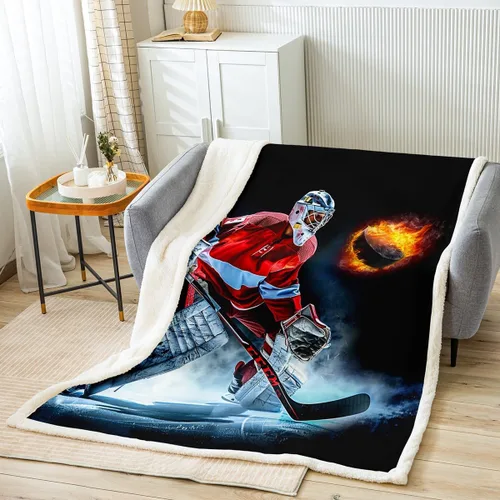 Vista 40 de Manfei Manta a cuadros con temática deportiva de béisbol para niños, adolescentes, decoración de habitación, guantes de bate de béisbol, manta