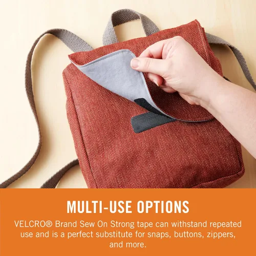 Vista 4 de VELCRO Brand Cinta de tela fuerte para coser Rollo de 30 pulgadas, negro