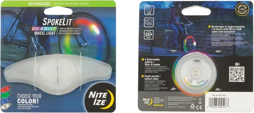Vista 9 de Nite Ize SpokeLit - Luz de rueda de bicicleta para visibilidad y seguridad - Luces LED para ruedas de bicicleta - Luz de rueda de bicicleta