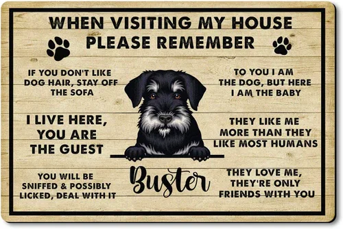 Vista 6 de VOTANTA Felpudo personalizado con mastín de abruzzese, tapetes personalizados para perros, regalos divertidos para los amantes de los perros, dueños