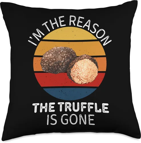 Vista 4 de Vintage I'm The Reason Truffle Is Gone Food Lover Throw Pillow