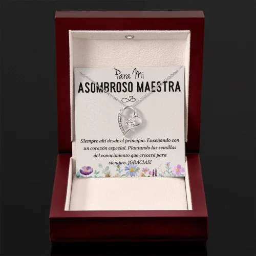 Vista 2 de Regalo Para Maestra - Regalos Para Maestras Personalizados, Regalo Para Mi Esposa, Collares Para Mi Maestra, Recuerdos Para Graduación, Collar Para