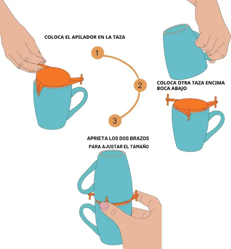Vista 5 de ELYPRO Organizadores y almacenamiento de tazas de café, organizador de estantes de gabinete de cocina, organización de armario y despensa