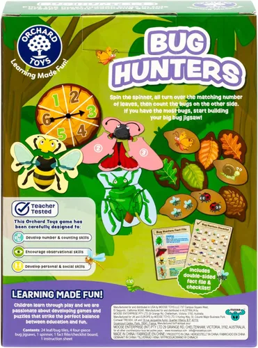 Vista 4 de Juego de cazadores de insectos de Orchard Toys, aprende a contar y habilidades de observación mientras corres para ser el primero en construir tu