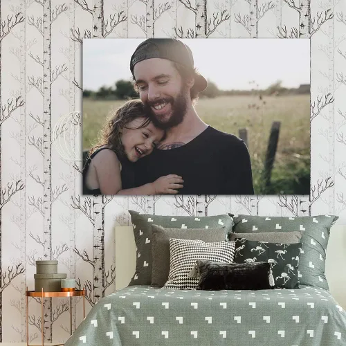 Vista 2 de SIGNFORD Papel de pared personalizado pequeño autoadhesivo para pared, arte de pared personalizado con fotos familiares, decoración de pared