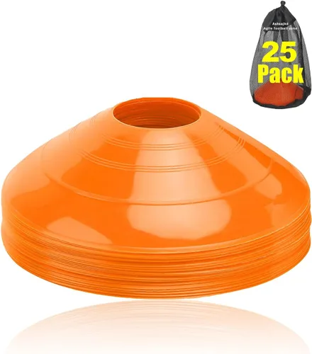 Vista 9 de Ashsajkd Juego de 25/50/100 conos de fútbol de agilidad con bolsa de transporte y para conos de fútbol para entrenamiento, fútbol, baloncesto