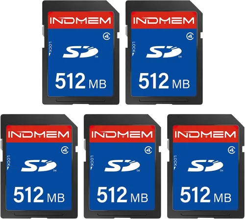 Vista 9 de Tarjeta SD de 512 MB (Paquete de 2), Tarjetas de memoria flash Clase 4 MLC, Tarjetas Secure Digital estándar de 512 MB (2 piezas)