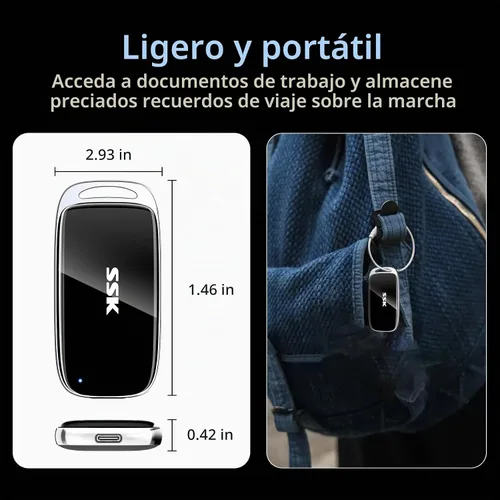 Vista 7 de SSK 500GB Portable SSD External Solid State Hard Drive USB3.2 Gen2x2 20Gbps