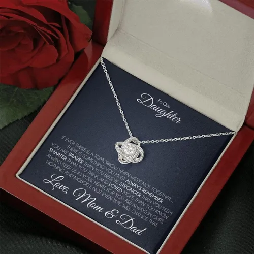 Vista 5 de Regalo para hija de mamá y papá, collar de madre hija, regalo de hija de papá, a nuestra hija, cumpleaños de hijas, hija adulta, collar de joyería
