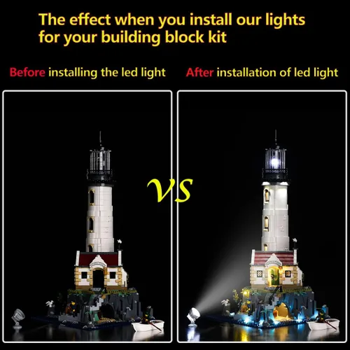Vista 2 de Kyglaring Kit de luces LED compatible con Lego 21335, accesorios de iluminación para ideas del hogar, faros motorizados, solo luces