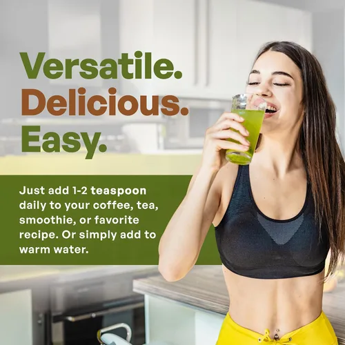 Vista 5 de Go Nutra Polvo de espirulina orgánica, suplemento de hierbas superalimentos