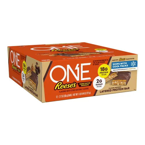Vista 11 de Barras de proteína ONE, sabor a galletas Hershey's Cookies 'n' Creme, libres de gluten con 18 g de proteína y 3 g de azúcar, artículos básicos