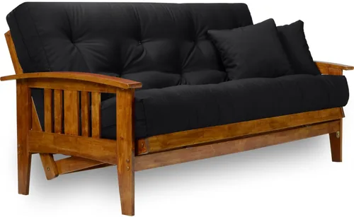 Vista 18 de sofá cama estilo westfield - Tamaño queen, colchón de 8 pulgadas, Madera Noble