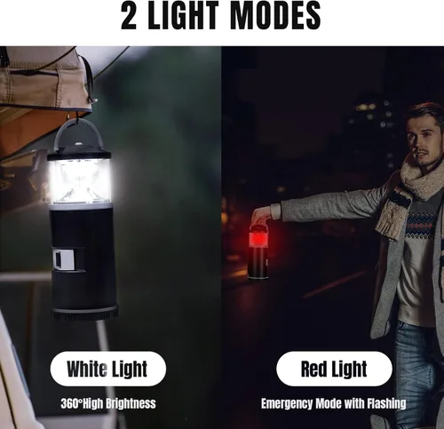 Vista 5 de Regalo de Navidad para él, linterna LED de campamento, multiherramienta y equipo de pesca para exteriores, camping, senderismo, regalos