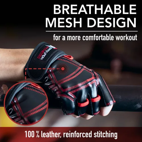 Vista 5 de Guantes de entrenamiento para levantamiento de pesas, guantes de gimnasio para levantamiento de pesas para hombres y mujeres, para entrenamientos