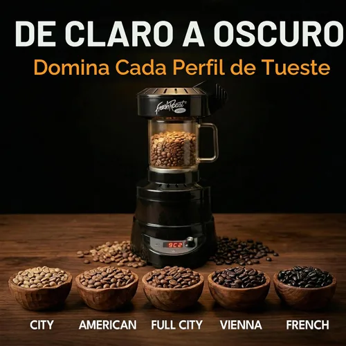 Vista 8 de SR540 Tostador Automático de Granos de Café Tueste Café en Casa Ajustes de Calor Variables Control de Ventilador de Convección Pantalla