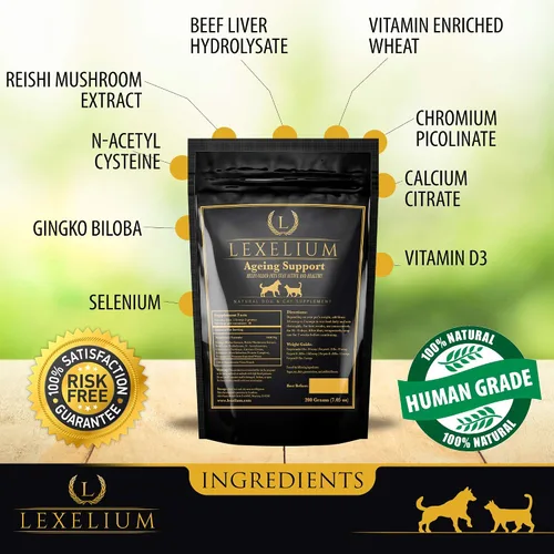 Vista 3 de Antioxidante para perros y gatos mayores, proporciona apoyo integral al hígado, hueso, cerebro e inmunidad, reduce los radicales libres, refuerzo