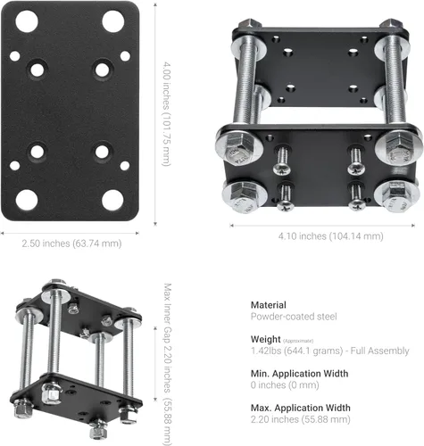 Vista 8 de ARKON Mounts - Soporte de pilar de montacargas robusto de 5 pulgadas