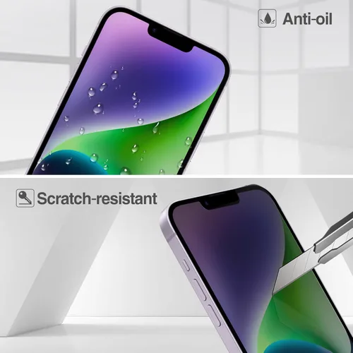 Vista 6 de ProCase Paquete de 2 protectores de pantalla de privacidad para iPhone 14 Plus iPhone 13 Pro Max, protector de pantalla de vidrio templado oscuro 9H