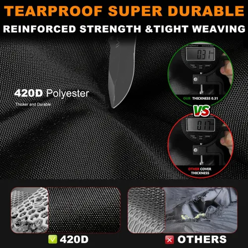 Vista 2 de ClawsCover - Cubiertas XXL(Plus) para ATV Quad de 88 Pulgadas, tela Oxford impermeable para exteriores, resistente, accesorios para 4 ruedas